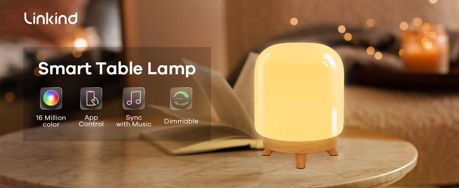 2024 offizieller Discounter AiDot Linkind Table RGBW Smart WiFi Lamp