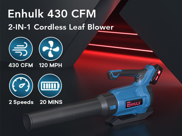 AiDot Enhulk 460 CFM 190 MPH Cordless Leaf Blower with 20V 4.0Ah Battery &  Charger