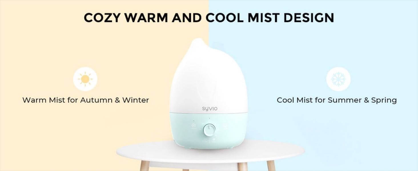 AiDot Syvio 3-in-1 Cool and Warm Mist Humidifiers for Baby