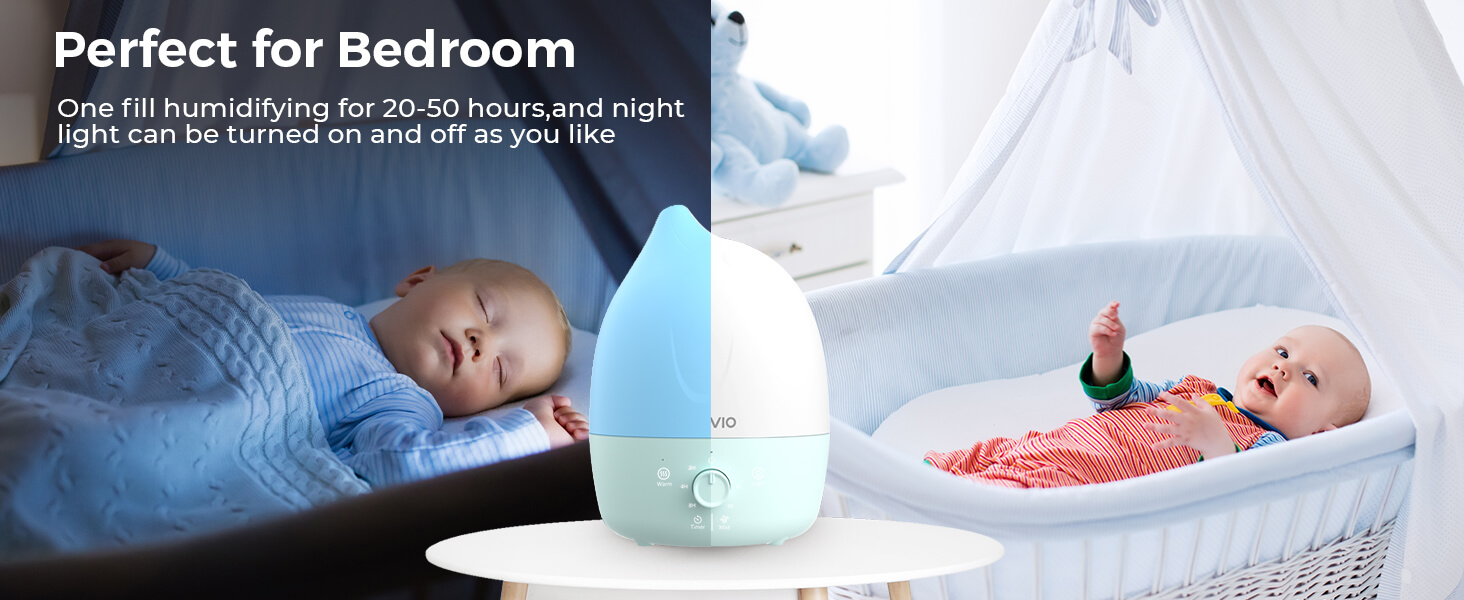 AiDot Syvio 3-in-1 Cool and Warm Mist Humidifiers for Baby