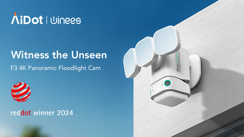 Winees by AiDot Wins the 2024 Red Dot Design Award with its Floodlight Camera F3